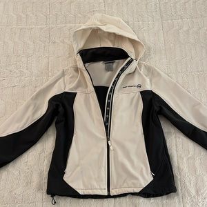 Free country white and dark gray coat